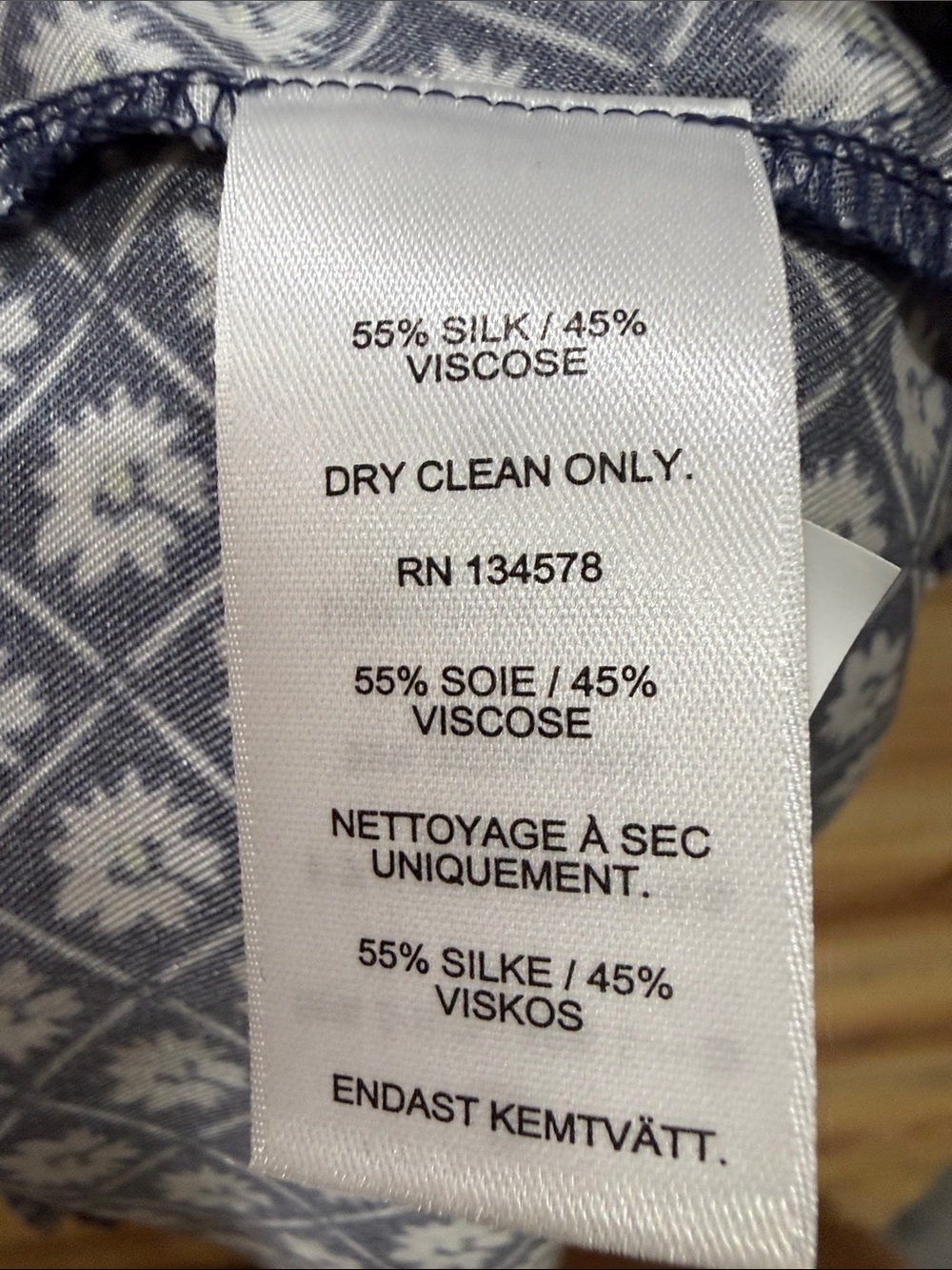 Vineyard Vines Navy and White Printed Silk Blend Shirt Dress - Picture 3 of 8